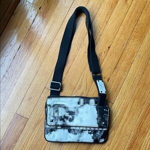 L.A.M.B. Black and White Bag with Adjustable Strap